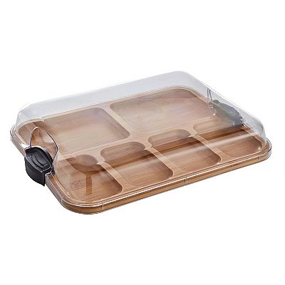 Farberware® Build-a-Board 11" x 14" Bamboo Charcuterie Board with Locking Lid