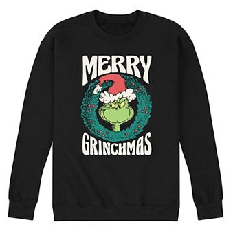 Men's Dr. Seuss The Grinch Merry Christmas Fleece Sweatshirt