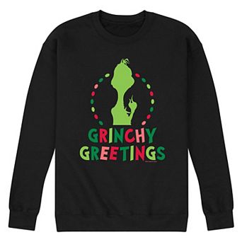 Men's Dr. Seuss The Grinch Grinchy Greetings Fleece Sweatshirt