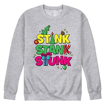 Men's Dr. Seuss The Grinch Stink Stank Stunk Fleece Sweatshirt