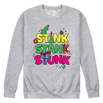 Men's Dr. Seuss The Grinch Stink Stank Stunk Fleece Sweatshirt