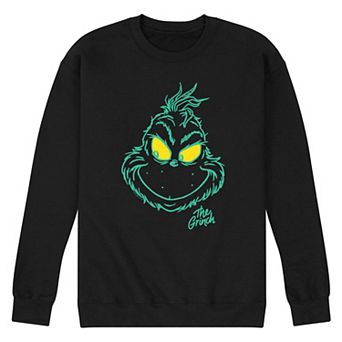 Men's Dr. Seuss The Grinch Grinch Face Fleece Sweatshirt