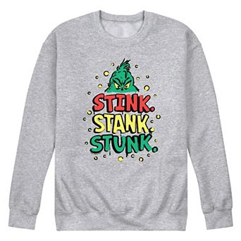 Men's Dr. Seuss The Grinch Stink Stank Stunk Fleece Sweatshirt