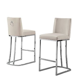 Best Quality Furniture Upholstered Counter Height Chair (Set of 2)