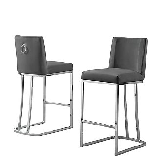 Best Quality Furniture Upholstered Counter Height Chair (Set of 2)