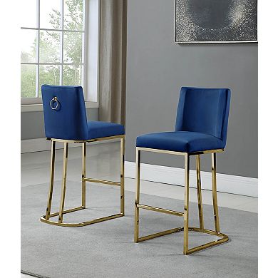 Best Quality Furniture Upholstered Counter Height Chair (Set of 2)