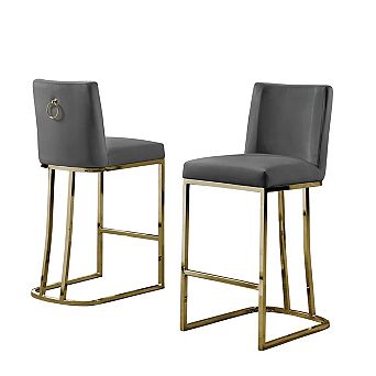 Best Quality Furniture Upholstered Counter Height Chair (Set of 2)