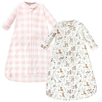 Hudson Baby Infant Girl Cotton Long-sleeve Wearable Sleeping Bag, Sack, Blanket, Enchanted Forest