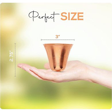 Marrgon 8.5 Ft Copper Rain Chain With Bell Style Cups For Gutter Downspout Replacement