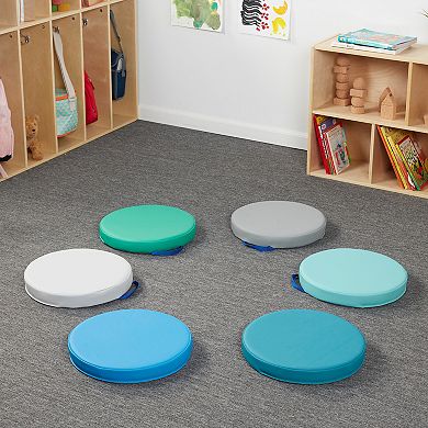 Sprogs 15" Round Floor Cushions with handles 6-Piece