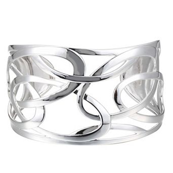 Classic Treasures Sterling Silver Openwork Cuff Bracelet