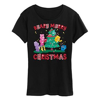 Women's Care Bears Beary Merry Christmas Graphic Tee