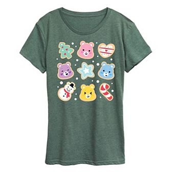 Women's Care Bears Christmas Cookies Graphic Tee