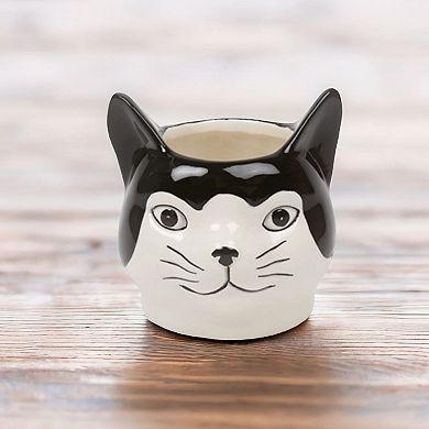Truu Design Cat Face Decorative Vase Table Decor