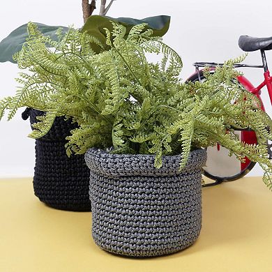 Truu Design 3-Piece Woven Fabric Planter Basket Set