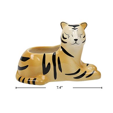 Truu Design Tiger Decorative Vase Table Decor