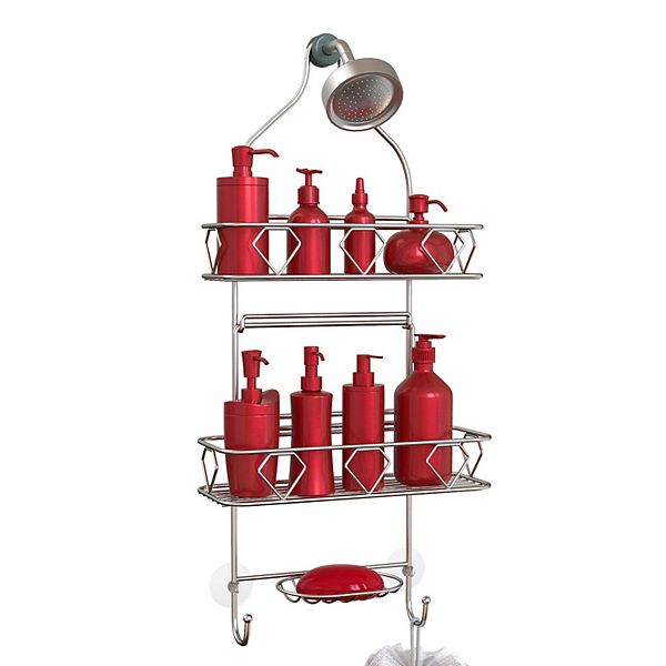 Shower Caddy Organizer with Soap Holder and Mesh Shelf for Shampoo and Soap