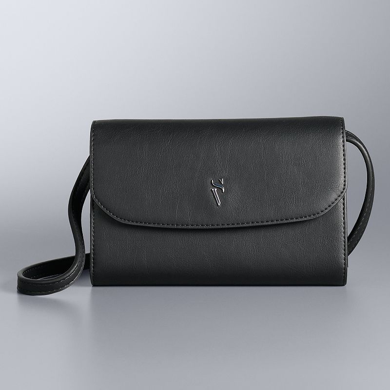 Simply Vera Vera Wang Signature Mini Crossbody Bag, Black