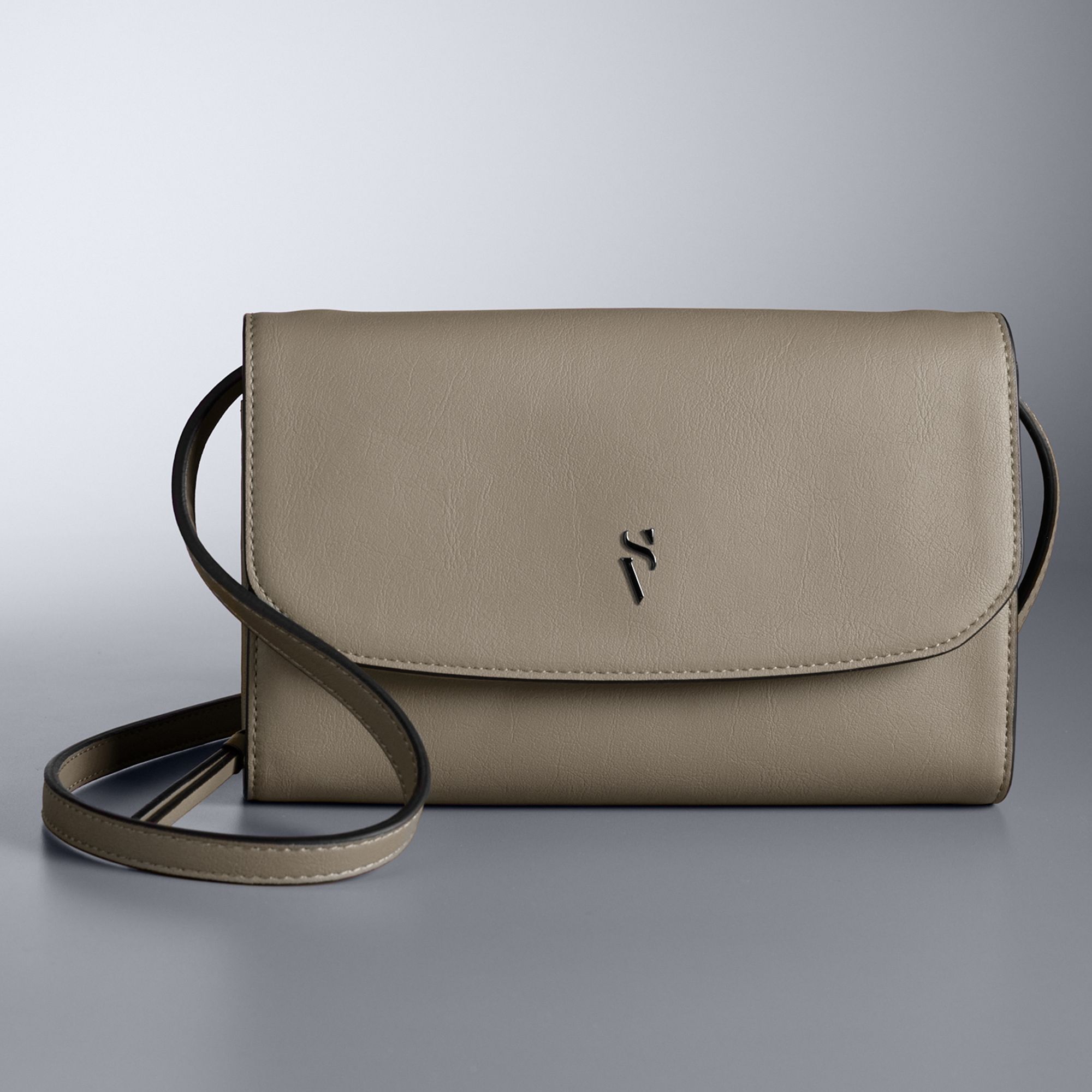 Simply Vera Vera Wang Signature Mini Crossbody Bag, Moon Rock