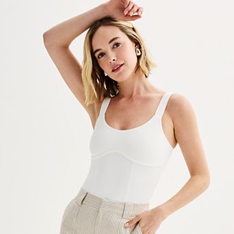 Juniors' SO® Sleeveless Bustier Contour Bodysuit