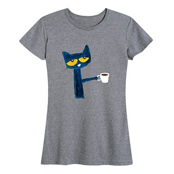 Women's Pete The Cat with Coffee Graphic Tee