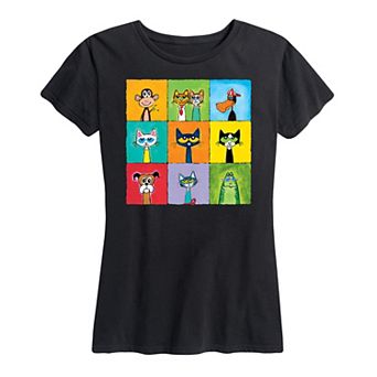 Women's Pete The Cat Family & Friends Collage Graphic Tee