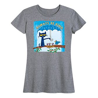 Women's Pete The Cat Always Be Kind Umbrella Graphic Tee