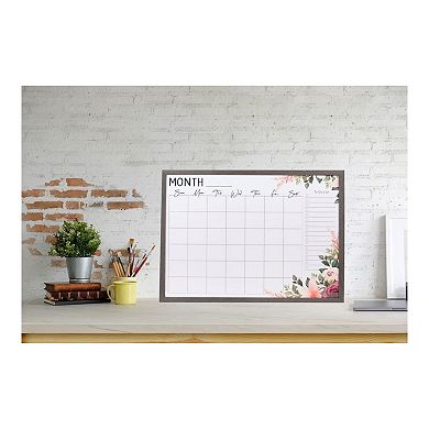 Kiera Grace Floral Dry Erase Whiteboard Calendar Wall Decor