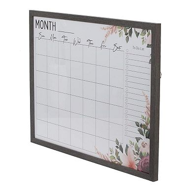 Kiera Grace Floral Dry Erase Whiteboard Calendar Wall Decor