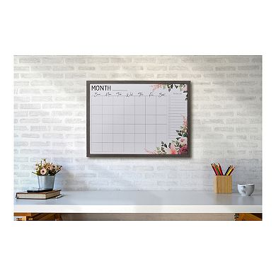 Kiera Grace Floral Dry Erase Whiteboard Calendar Wall Decor