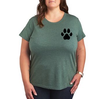 Plus Black Pawprint Graphic Tee