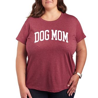 Plus Dog Mom Collegiate Graphic Tee