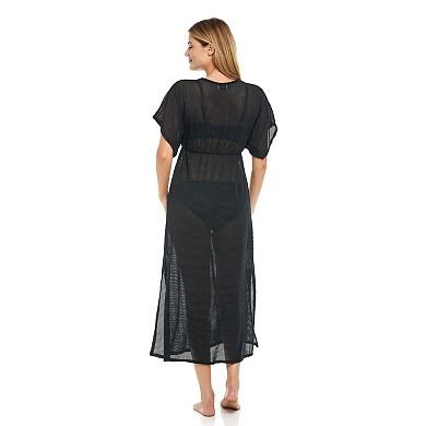 Women's Jordan Taylor Grid Textured Maxi Dress Swim Cover-Up