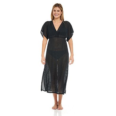 Women's Jordan Taylor Grid Textured Maxi Dress Swim Cover-Up