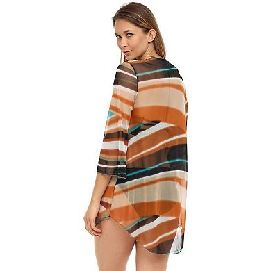 Women's Jordan Taylor Printed Mesh Tunic Swim Cover-Up