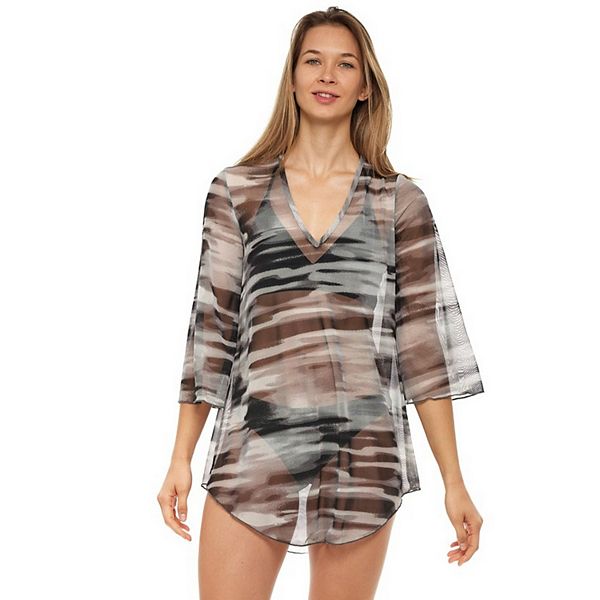 Women's Jordan Taylor Printed Mesh Tunic Swim Cover-Up