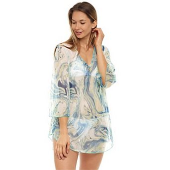 Women's Jordan Taylor Printed Mesh Tunic Swim Cover-Up
