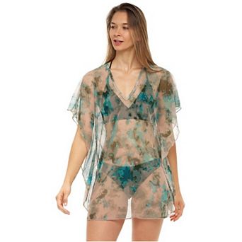 Women's Jordan Taylor Printed Mesh Kaftan Swim Cover-Up