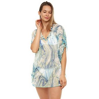 Women's Jordan Taylor Printed Mesh Kaftan Swim Cover-Up