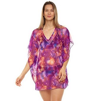 Women's Jordan Taylor Printed Mesh Kaftan Swim Cover-Up