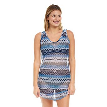 Women's Jordan Taylor Zigzag Tank Dress Swim Cover-Up