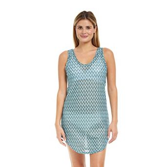 Women's Jordan Taylor Zigzag Tank Dress Swim Cover-Up