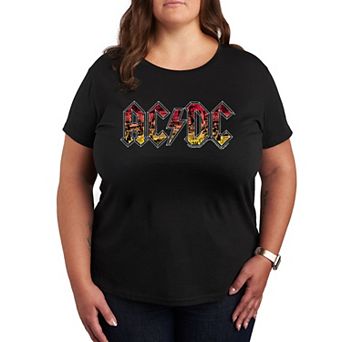 Plus ACDC Poster Texture Graphic Tee