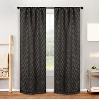 SUPERIOR Zuri Textured Blackout Curtain Set of 2 Window Curtain Panels
