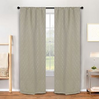 SUPERIOR Zuri Textured Blackout Curtain Set of 2 Window Curtain Panels