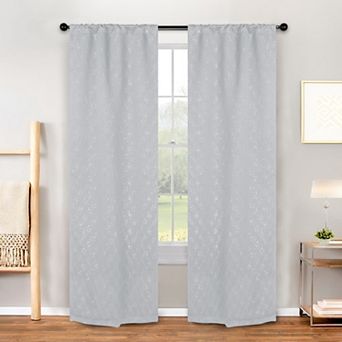 SUPERIOR Zuri Textured Blackout Curtain Set of 2 Window Curtain Panels