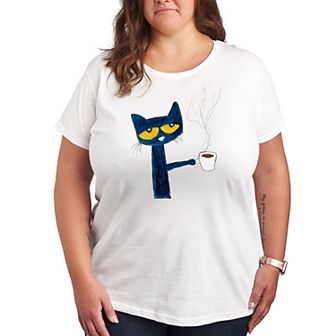 Plus Pete The Cat Coffee Graphic Tee