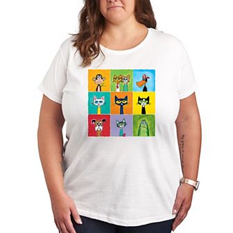 Plus Pete The Cat Family Friends Collage Graphic Tee