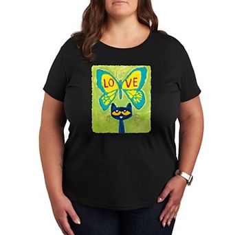Plus Pete The Cat Love Butterfly Graphic Tee
