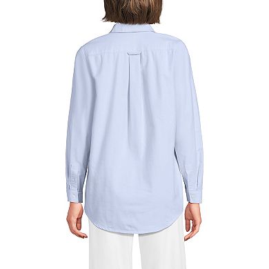 Women's Lands' End Long Sleeve Classic Oxford Dress Shirt